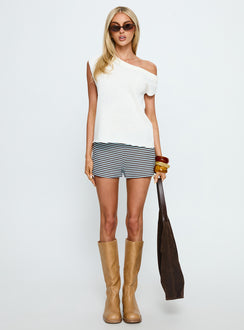 Wylie Micro Shorts Blue / Brown Stripe