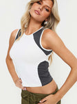 Wrighter Contrast Tank Top White