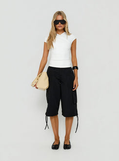 Daily Define Wrap Over Short Sleeve Top White