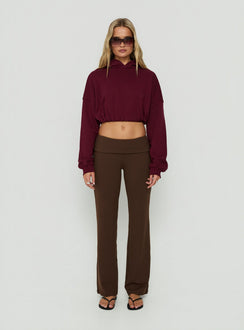 Daily Define Foldover Waist Pants Brown