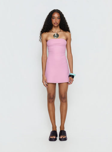 knee length dresses for ladies Ashton Strapless Knit Mini Dress main image 1