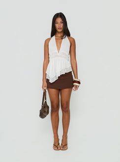 Lay It Halter Top White