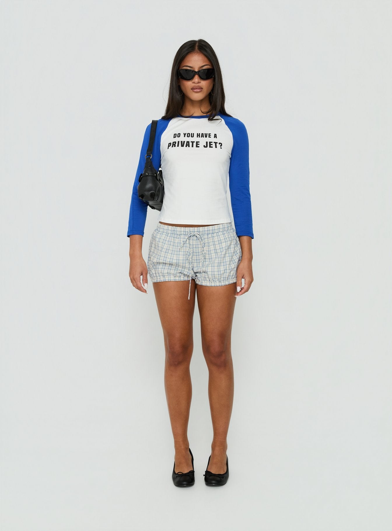 Bosten Bloomer Micro Shorts Blue Check