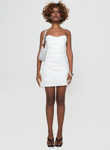 Bradwell Strapless Mini Dress White