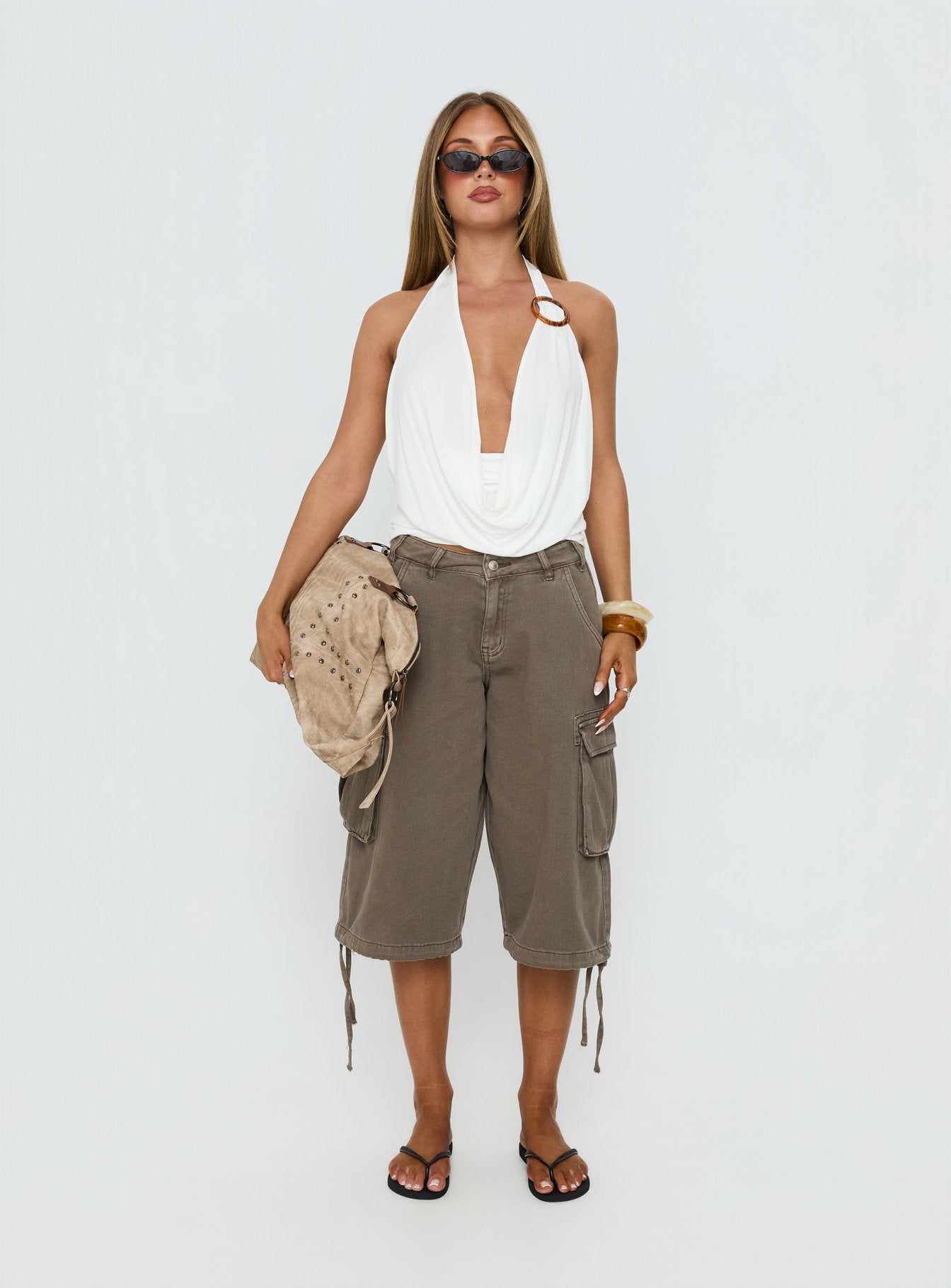 Lanelle Ring Detail Top White