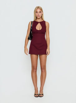 Etiquette Romper Burgundy | Princess Polly