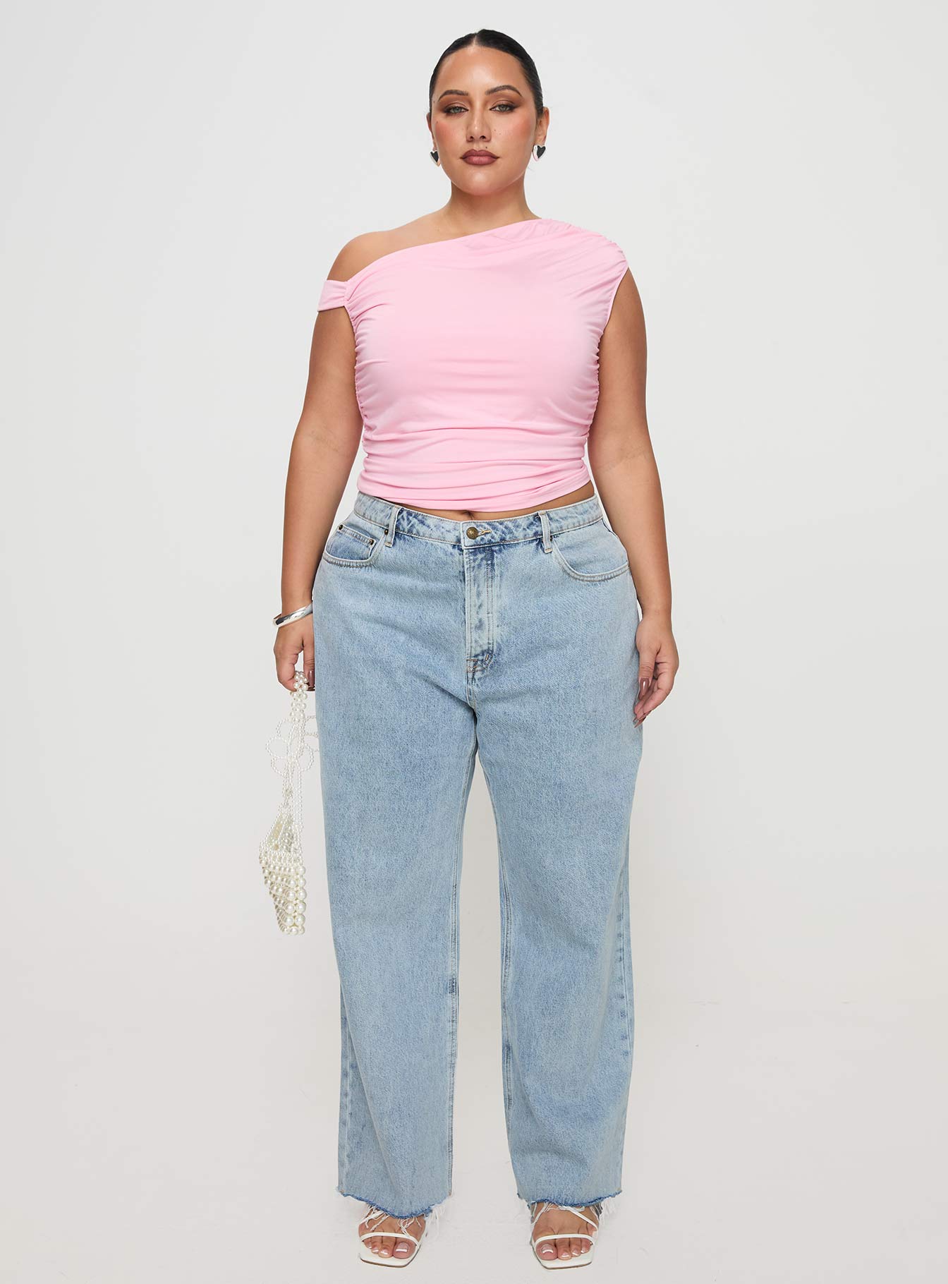 Fawcett Jeans Light Wash Denim Curve | Princess Polly