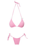 Jenner Triangle Anglaise Bikini Top Bubblegum Pink
