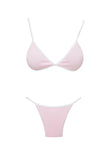 Olivia Adjustable Cheeky Bikini Bottom Pink / White