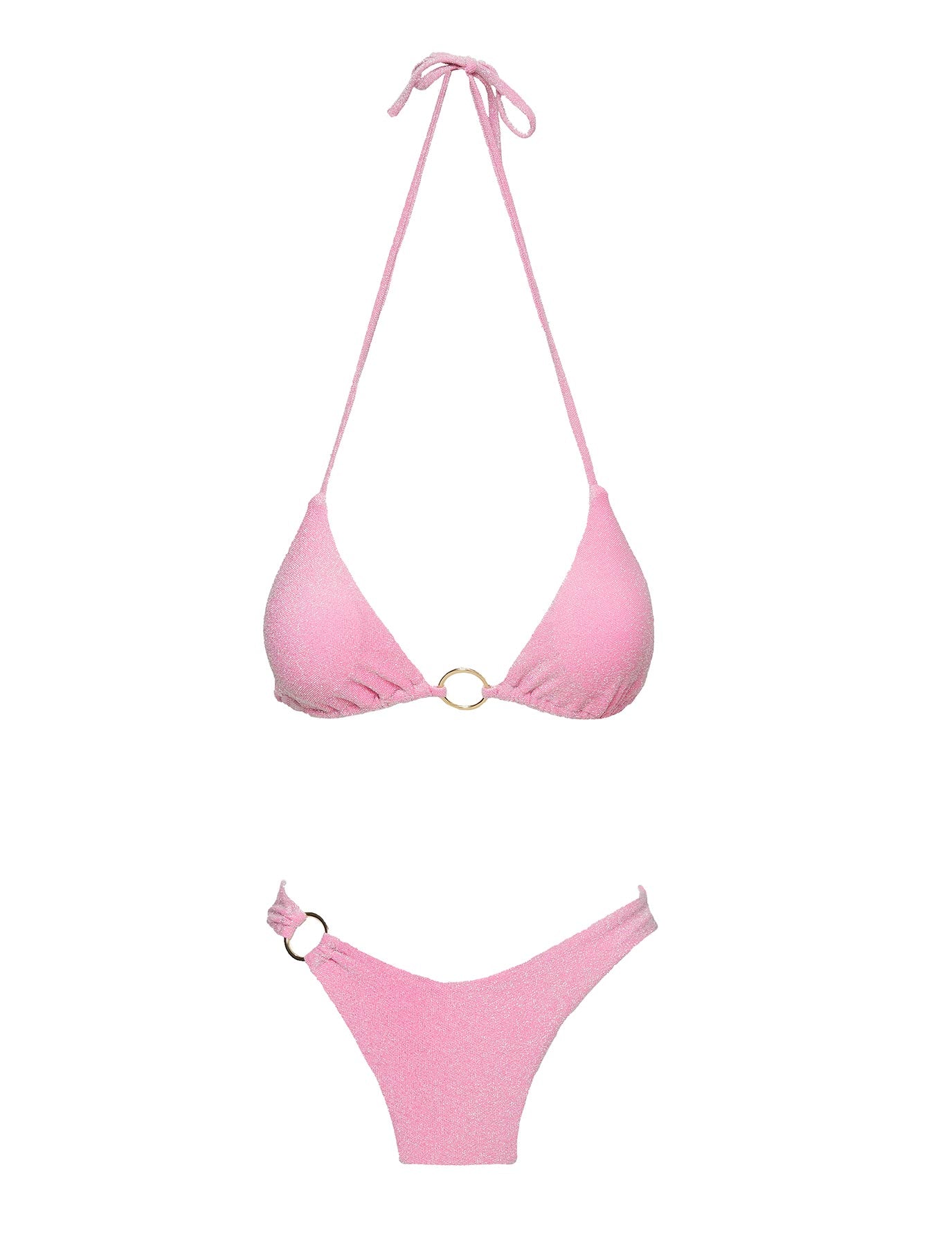 Layla High Cut Cheeky Bikini Bottoms Pink