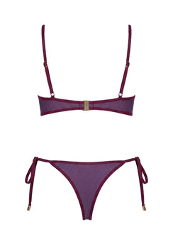 Nell Tie Side Bikini Bottoms Deep Purple