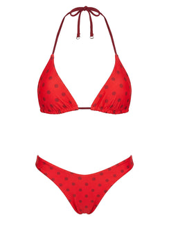 Jenner Reversible Bikini Bottom Red Polka