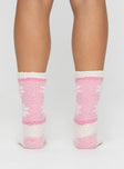 Fluffy sock pack Pack of two, graphic print