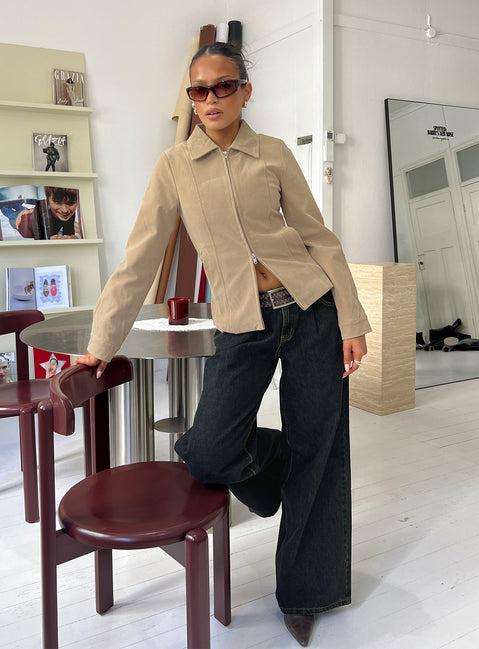 Supercut Low Rise Baggy Pleat Jeans Grunge Wash