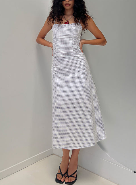 Shining Mirrors Set White / Black Polka