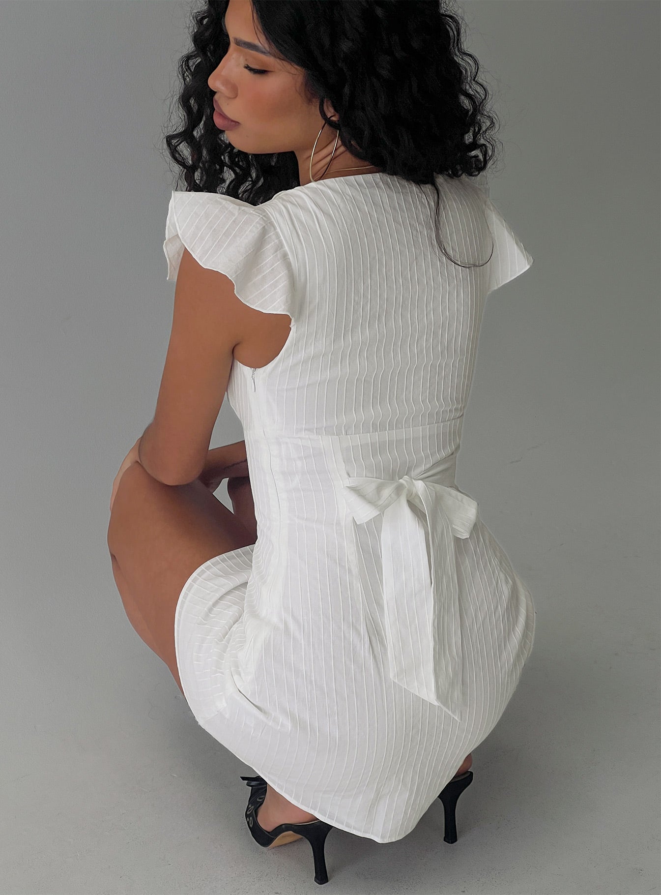 I Guess So Cotton Mini Dress White I Guess So Cotton Mini Dress White