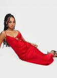 product Princess Polly Plunger  About A Girl Maxi Dress Red