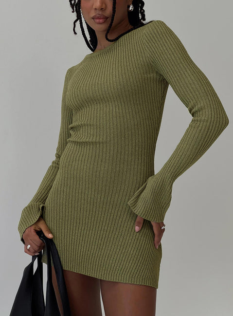 osment knit mini dress Osment Knit Mini Dress Cream