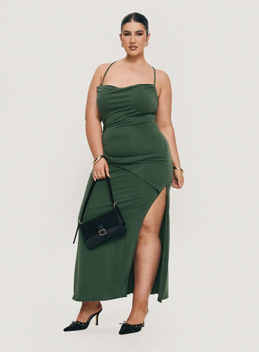 Marchesi Maxi Dress Green Curve