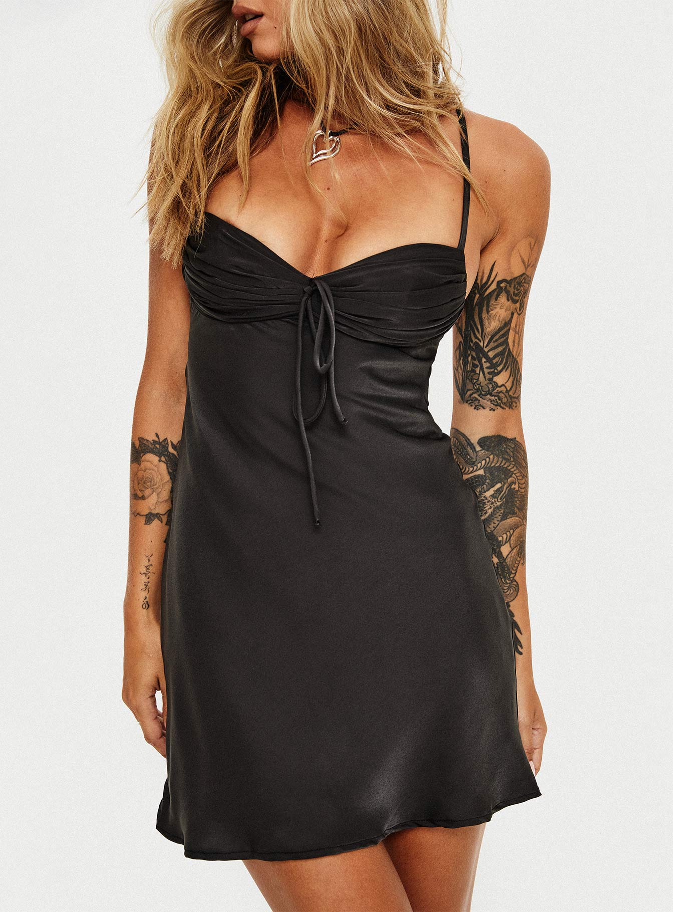 Glendon Mini Dress Black | Princess Polly