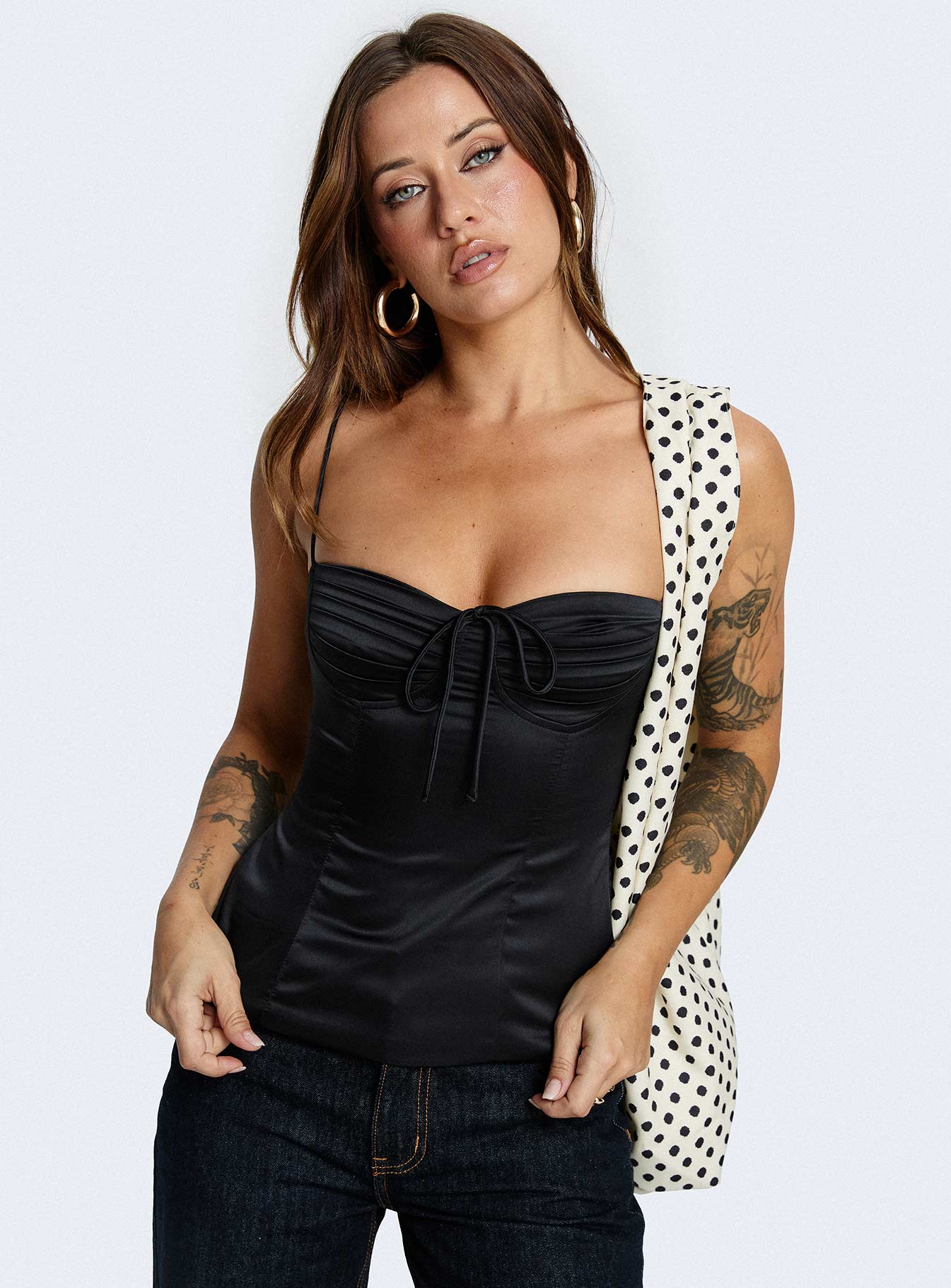 Hildy Tie Back Top Black | Princess Polly