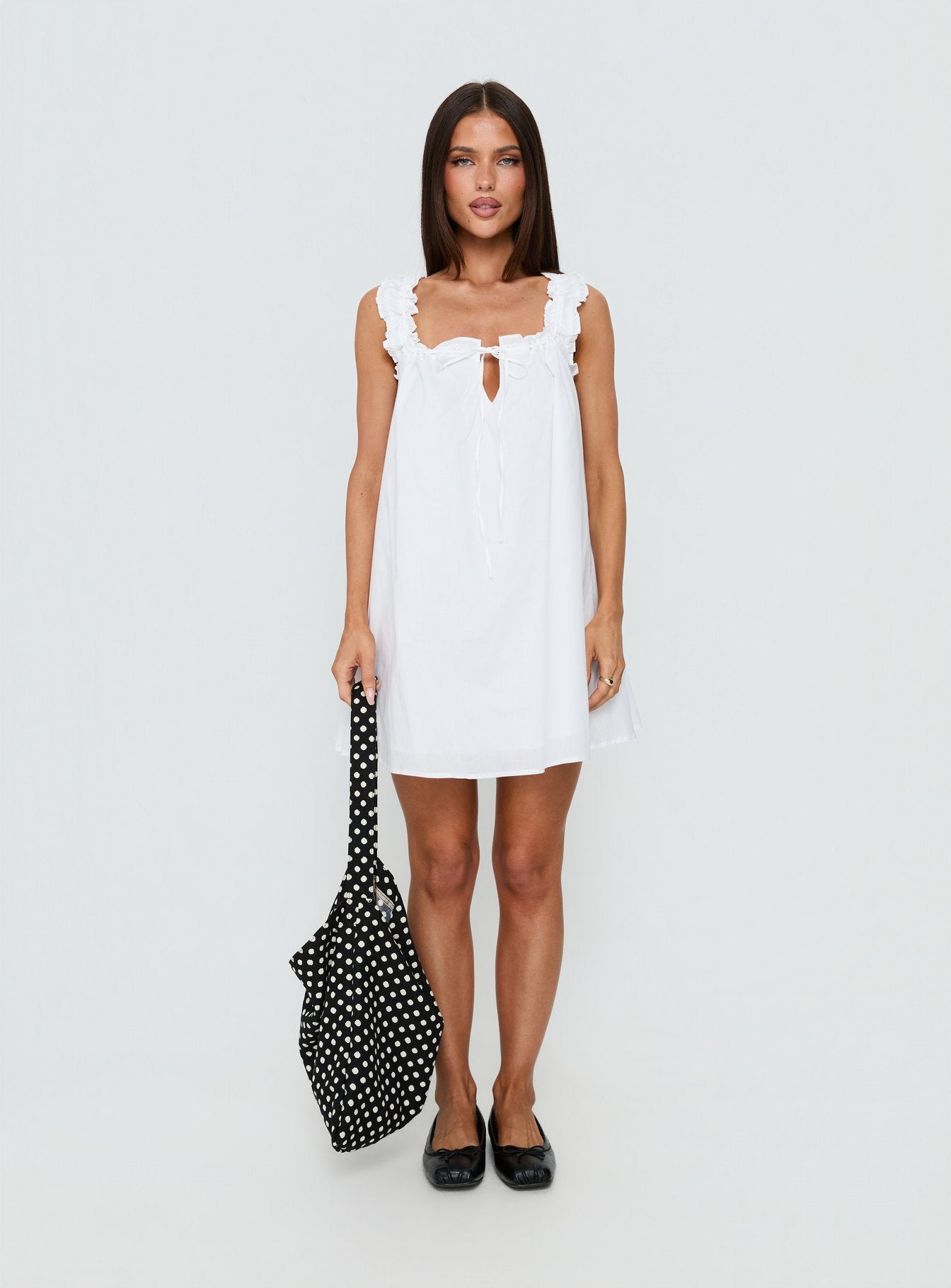 swing mini dress white princess polly Antiquity Swing Mini Dress White