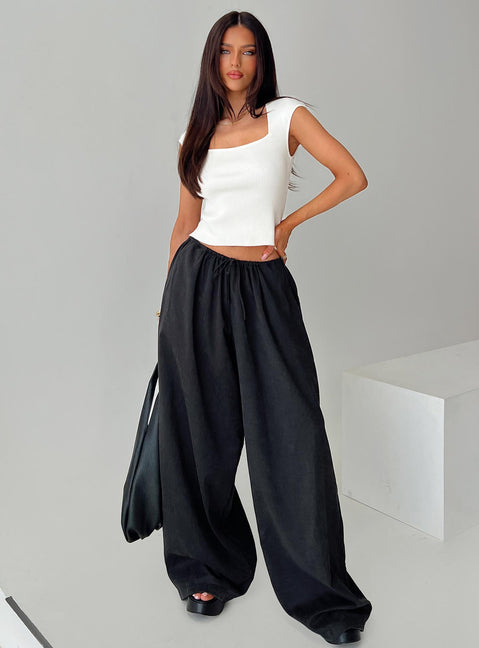 Bungala Oversized Relaxed Pants Black Tall