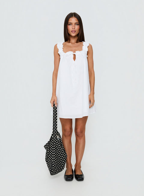 Swing Mini Dress White Tall