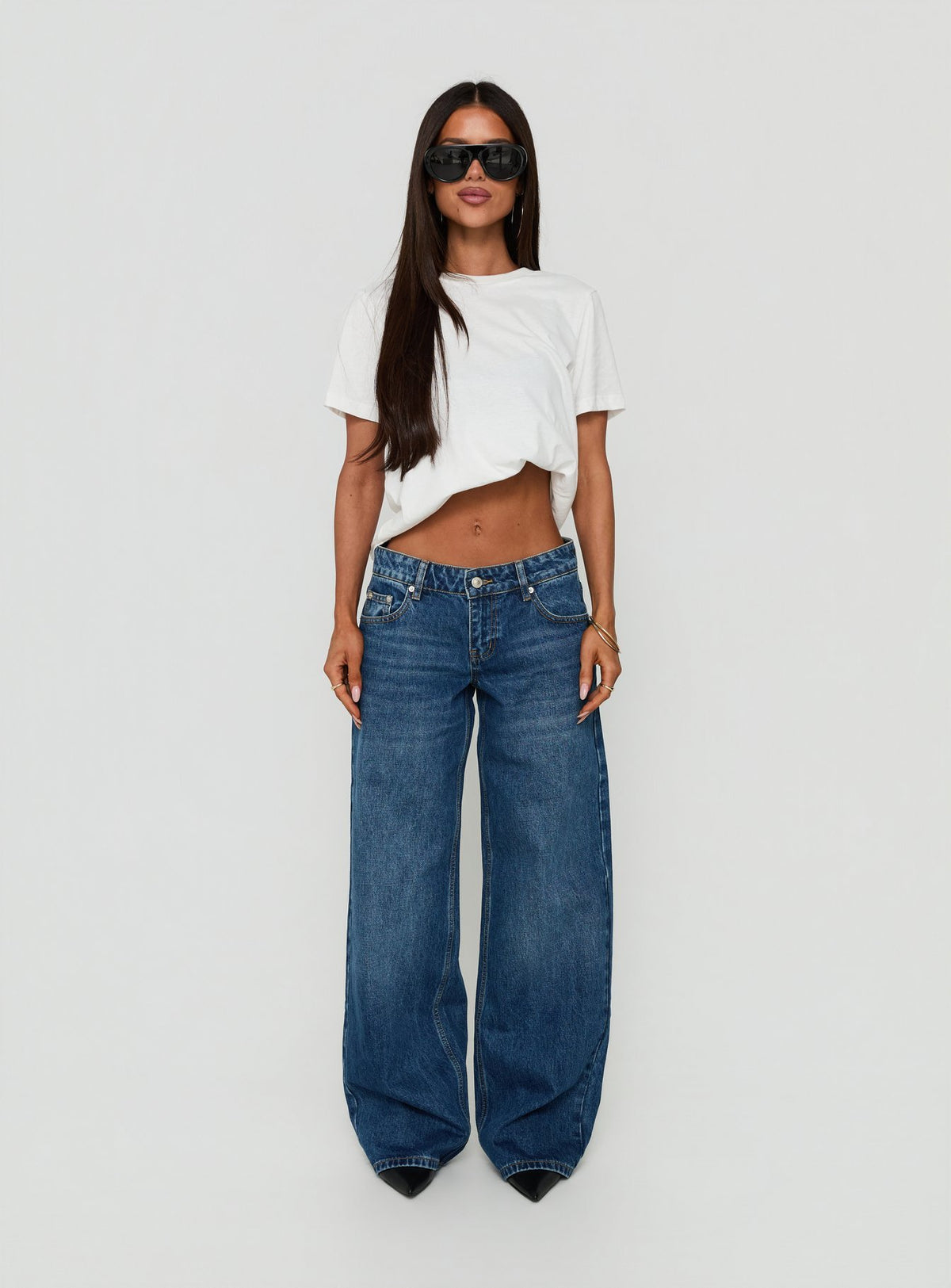 Ellanor Low Rise Straight Leg Jeans Vintage Dark Blue