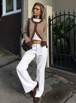 Buenos No Waist Low Rise Straight Leg Jeans White Petite