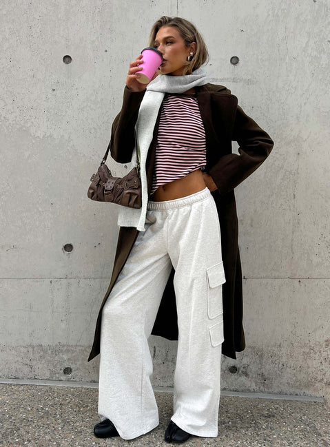 Rozanna Cargo Sweat Pants Grey Marle