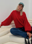 product Harmony Sweater Red Princess Polly  Long 