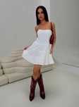 Estria Strapless Mini Dress White