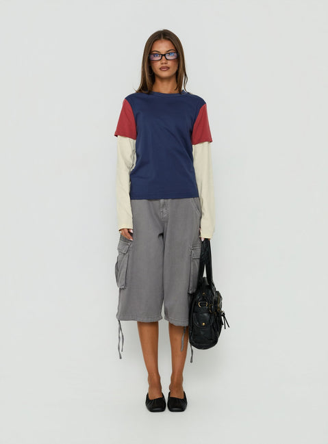 The Brass Long Sleeve Top Multi