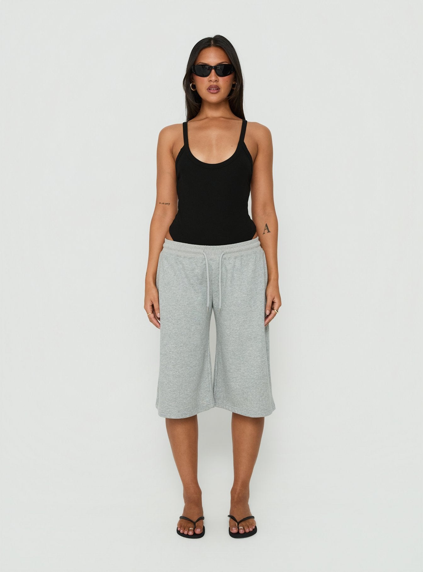 Nerinah Ribbed Bodysuit Black