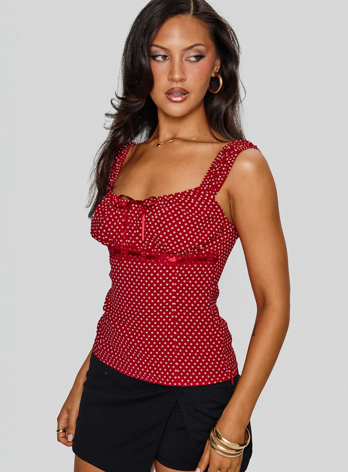 Garconne Top Red Polka