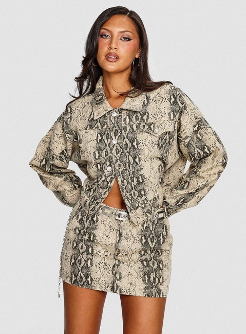 princess polly snakeskin dress Snakepit Halter Plunge Mini Dress Snake Print
