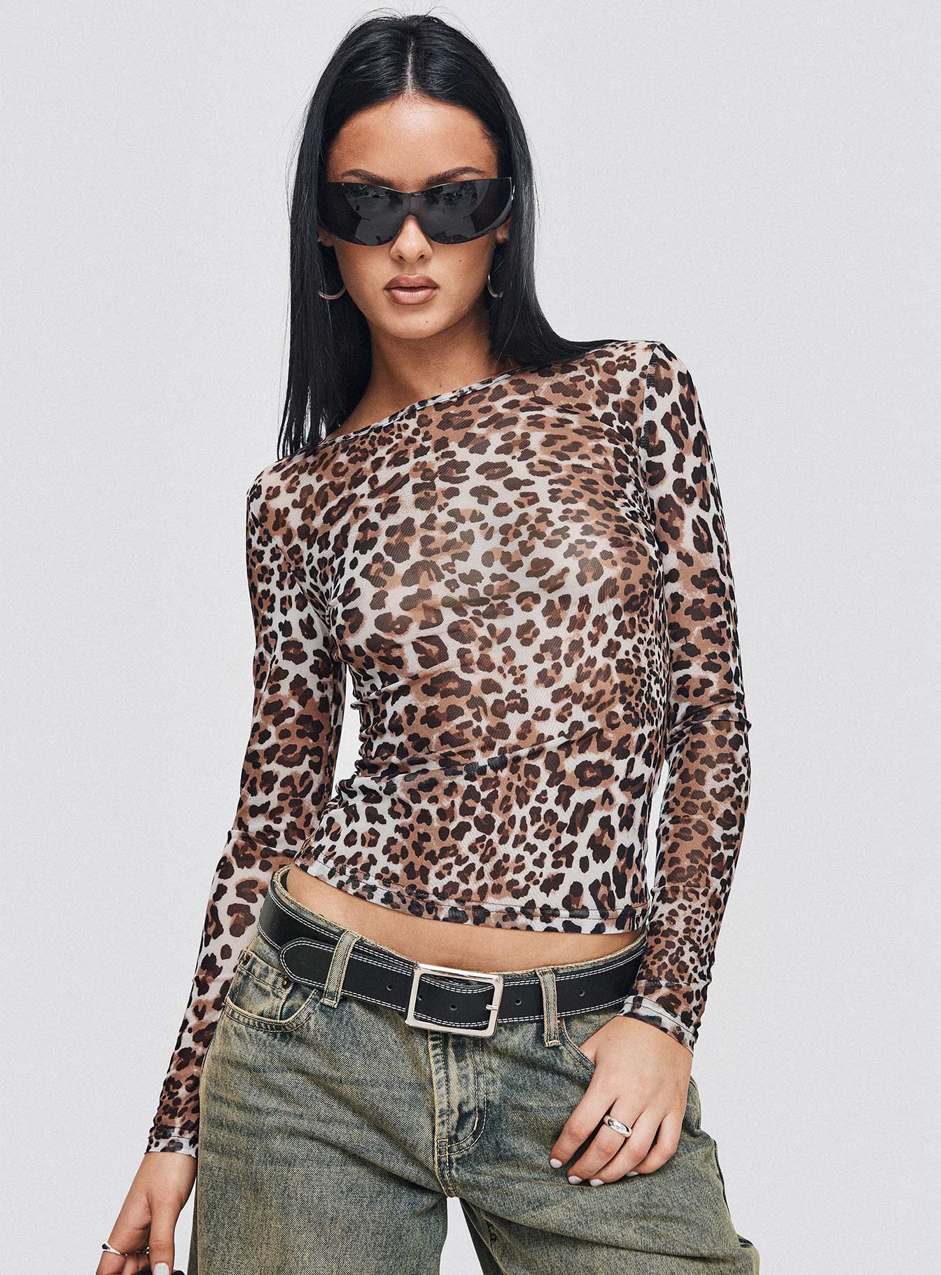 Believe Me Long Sleeve Top Leopard | Princess Polly