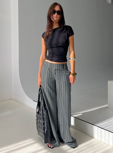 Cedars Low Rise Pant Grey Stripe Tall