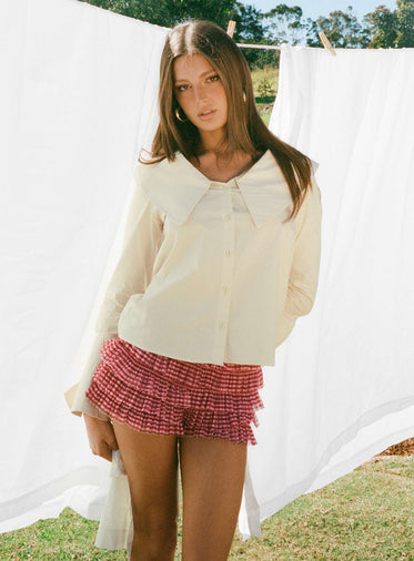 Biscotti Low Rise Bloomer Shorts Red Gingham