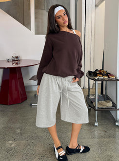 Nikko Longline Fleece Shorts Grey Marle