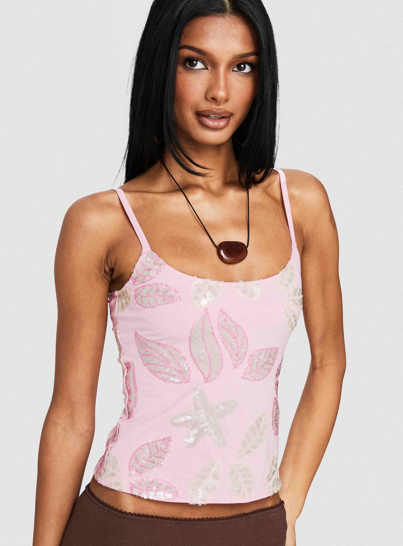Lunavia Sequin Cami Top Pink | Princess Polly