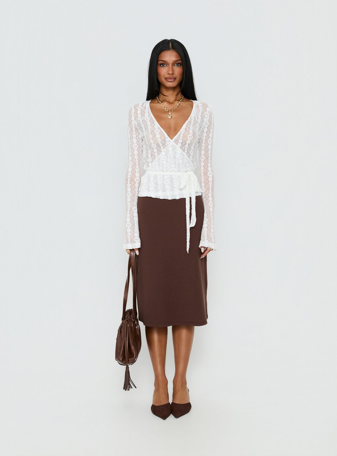 レディース meltthelady wrap laceup tops