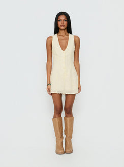 Sylvara Textured Button Up Romper Yellow