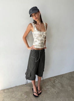 Relaxer 3/4 Cargo Pants Charcoal