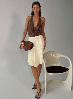 Lanelle Ring Detail Top Chocolate