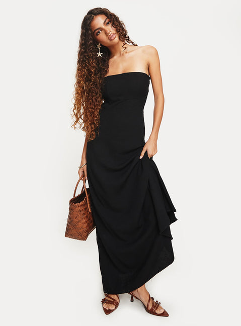 yahir strapless maxi dress navy Yahir Strapless Maxi Dress | Navy | Womens