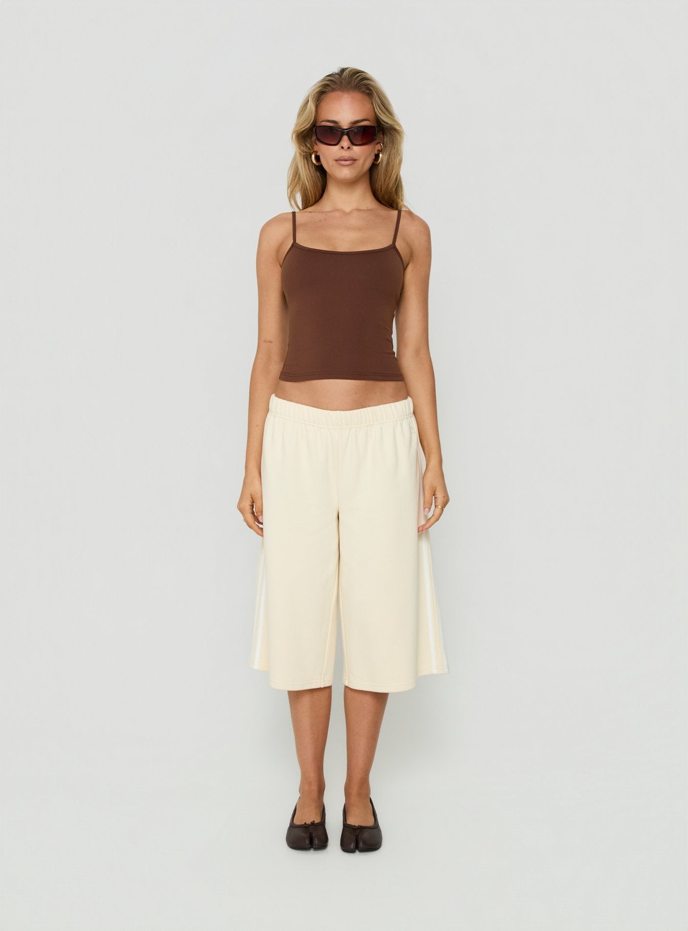 Sayllor Longline Sweat Shorts Cream