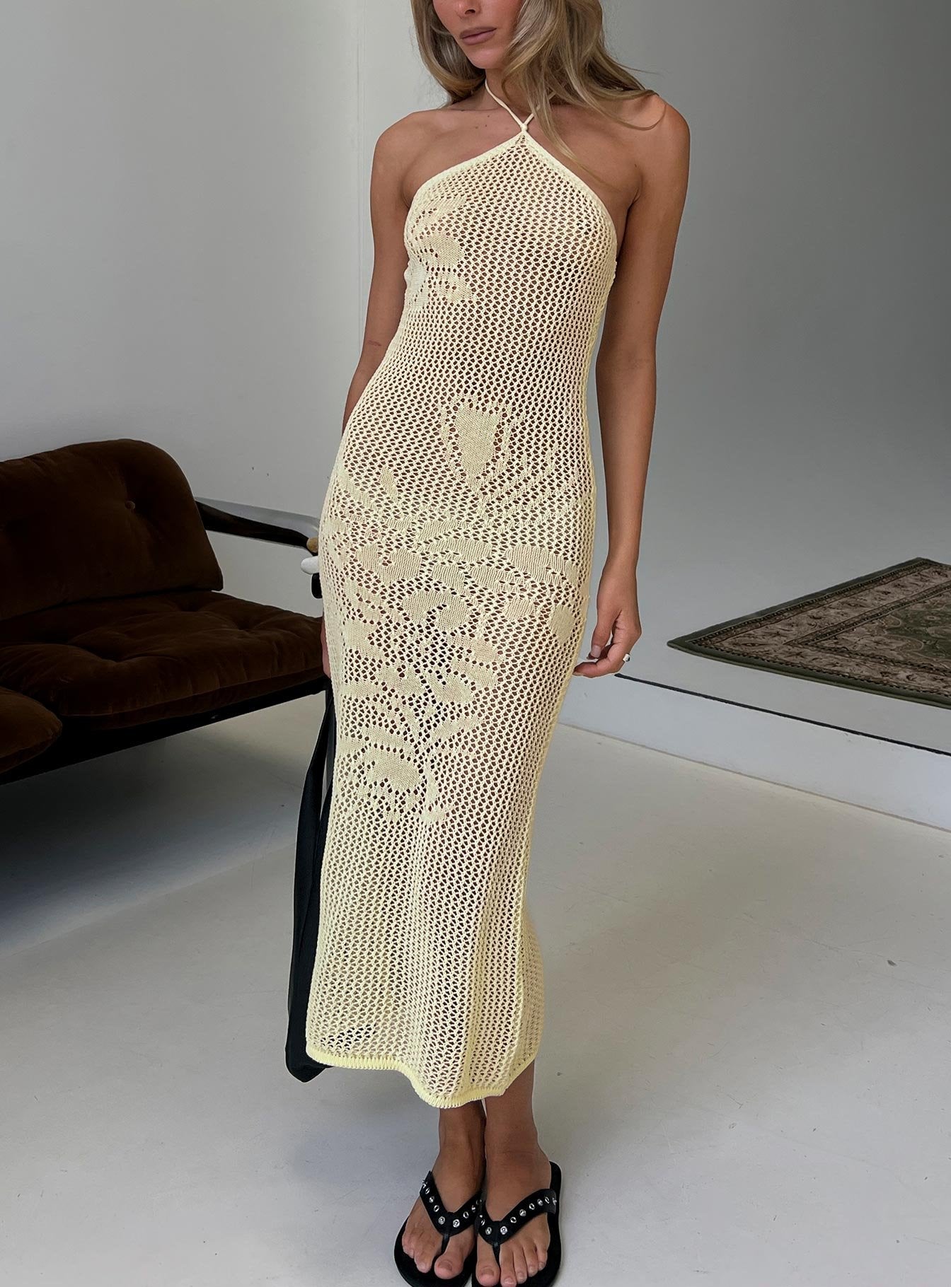 halter dress crochet pattern Easy Crochet HALTER Bohemian MIDI Dress