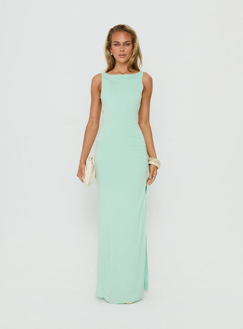 Kaidee Ruched Maxi Dress Jelly Mint